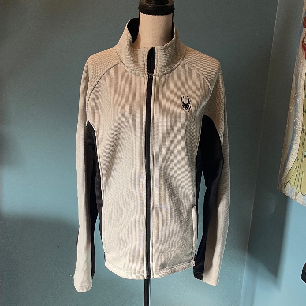 Spyder Men's White and Black Performance Jacket